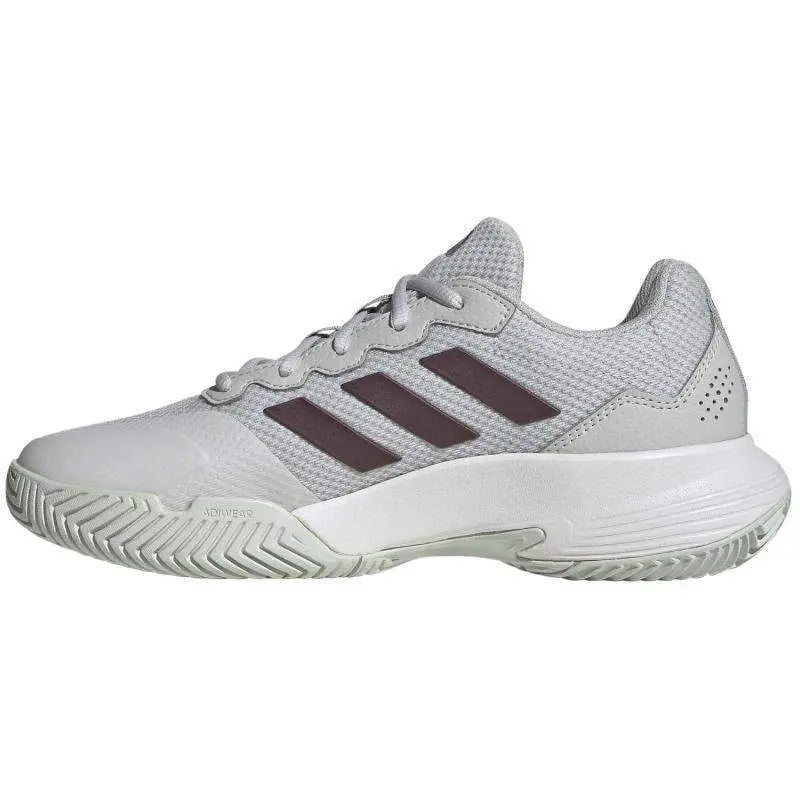 Zapatillas Adidas GameCourt 2.0 Gris Purpura Blanco Mujer Pádel Elite