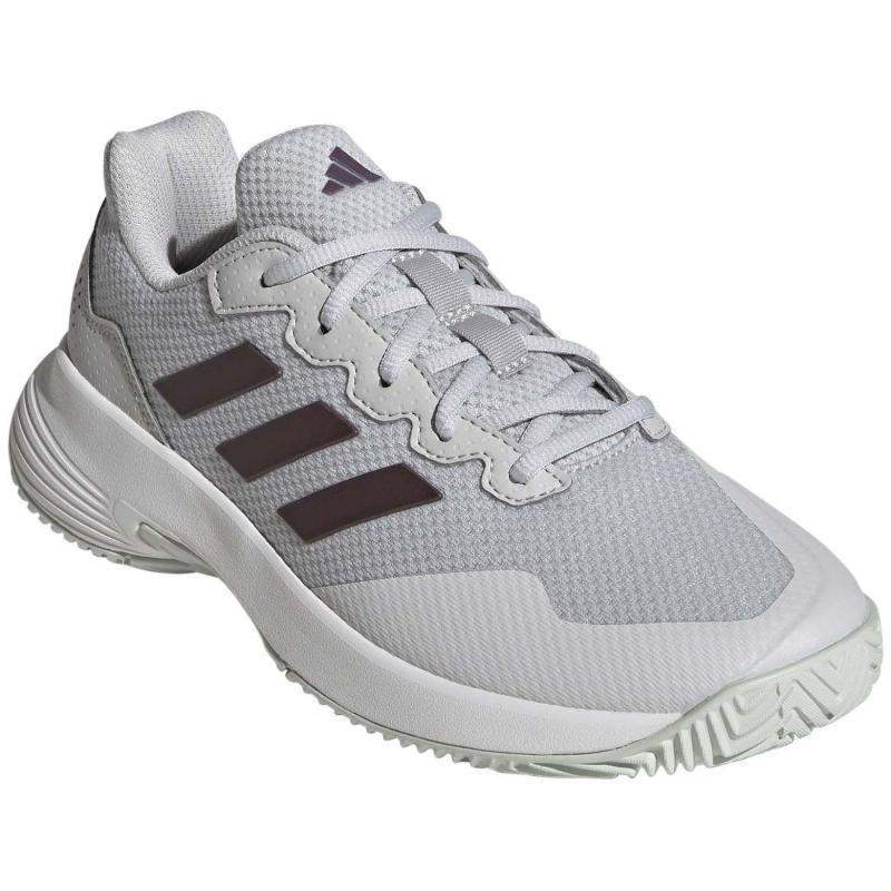 Zapatillas Adidas GameCourt 2.0 Gris Purpura Blanco Mujer Pádel Elite