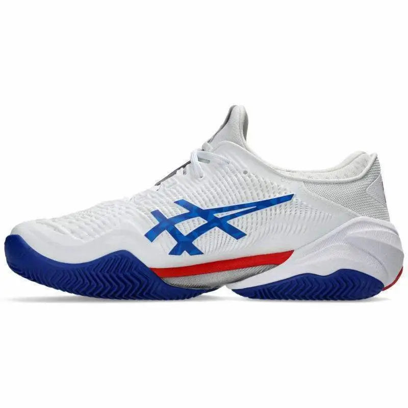 Zapatillas Asics Court FF 3 Clay Novak Blanco Azul Asics Pádel Elite