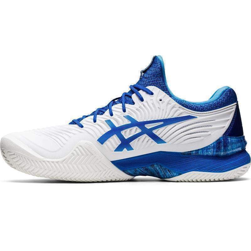 Zapatillas Asics Court FF Clay Novak Blanco Azul Pádel Élite