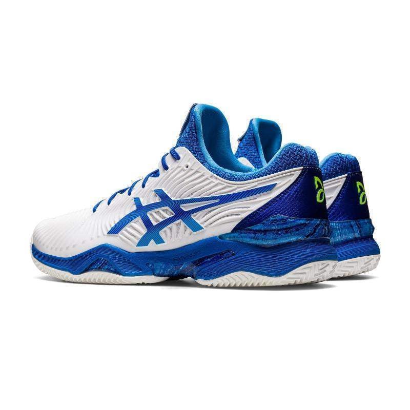 Zapatillas Asics Court FF Clay Novak Blanco Azul Pádel Élite