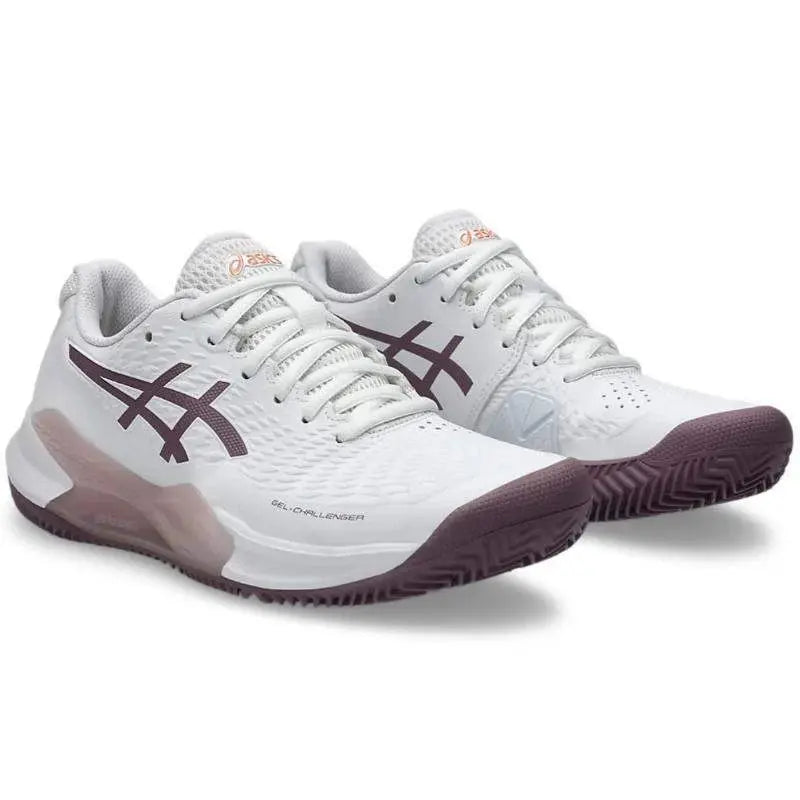 Zapatillas Asics Gel Challenger 14 Clay Blanco Malva Oscuro Mujer Pádel Elite