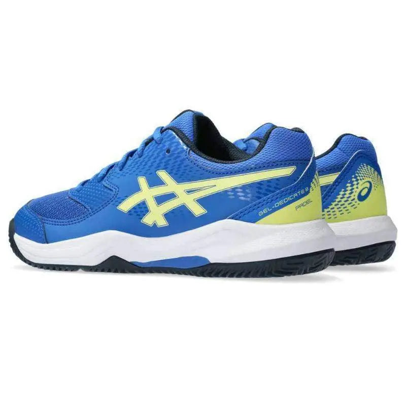 Zapatillas Asics Gel Dedicate 8 Padel Azul Amarillo Claro Junior Pádel Elite