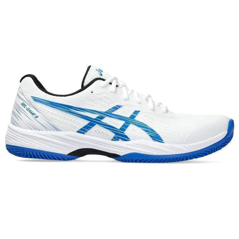 Zapatillas Asics Gel Game 9 Clay Blanco Azul Pádel Elite