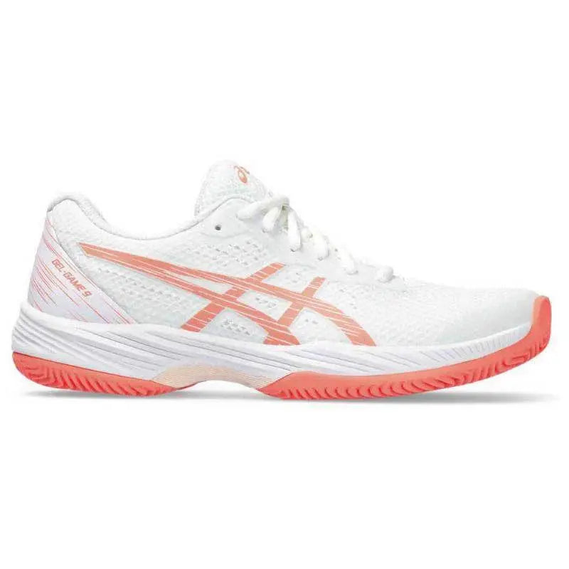 Zapatillas Asics Gel Game 9 Clay Blanco Coral Mujer Pádel Elite