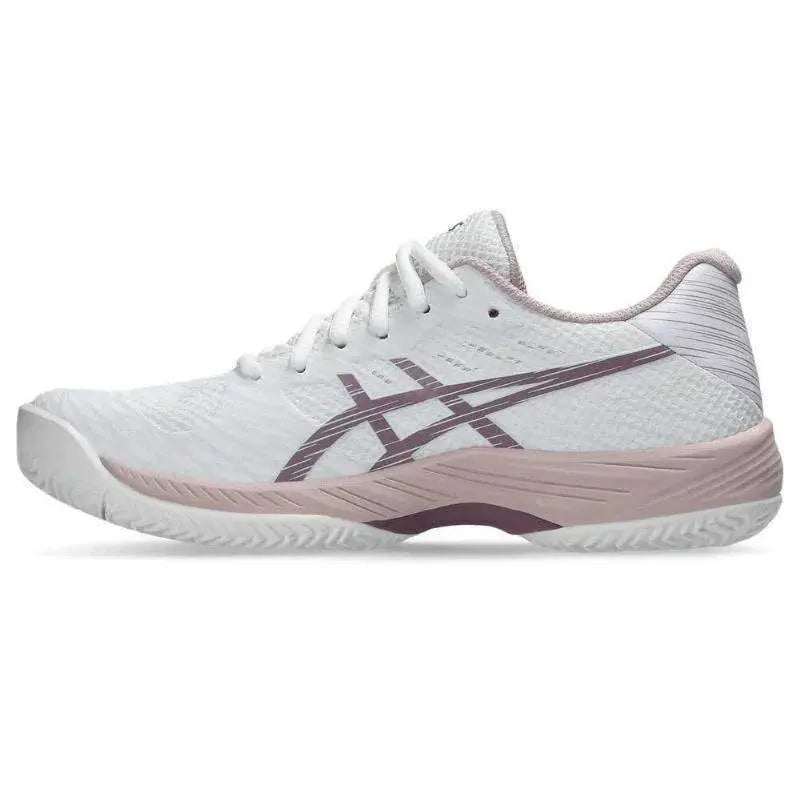 Zapatillas Asics Gel Game 9 Clay Blanco Malva Mujer Pádel Elite