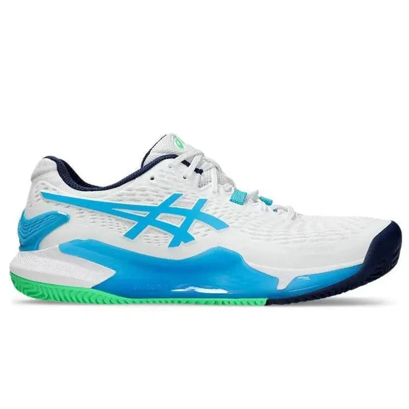 Zapatillas Asics Gel Resolution 9 Clay Blanco Aqua Pádel Elite