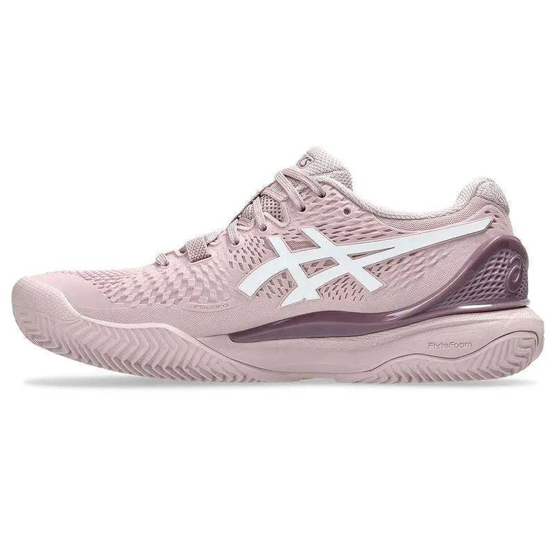 Zapatillas Asics Gel Resolution 9 Clay Rosa Blanco Mujer Pádel Elite