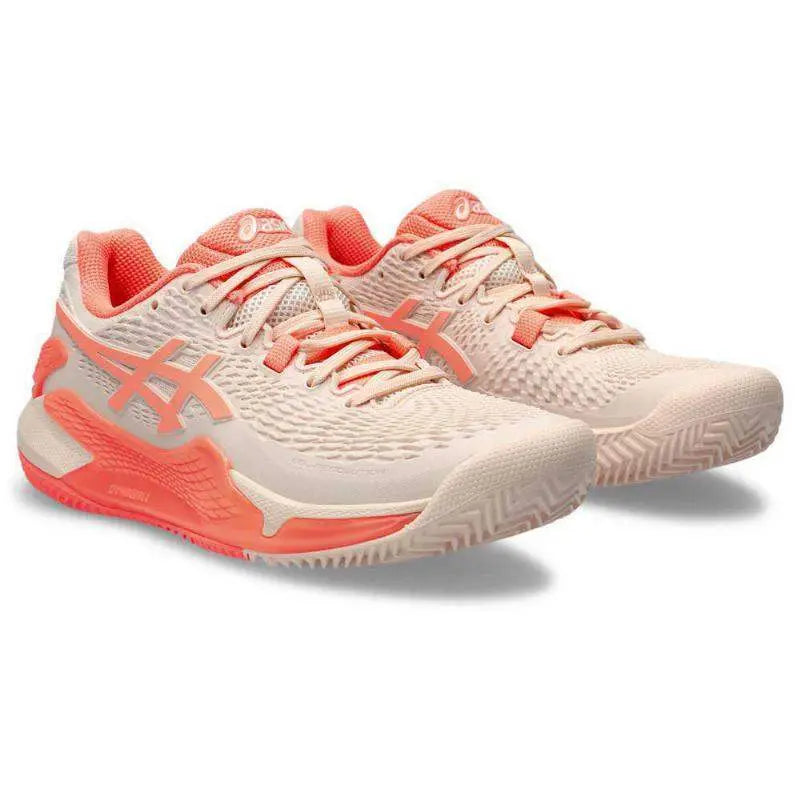 Zapatillas Asics Gel Resolution 9 Clay Rosa Coral Mujer Pádel Elite