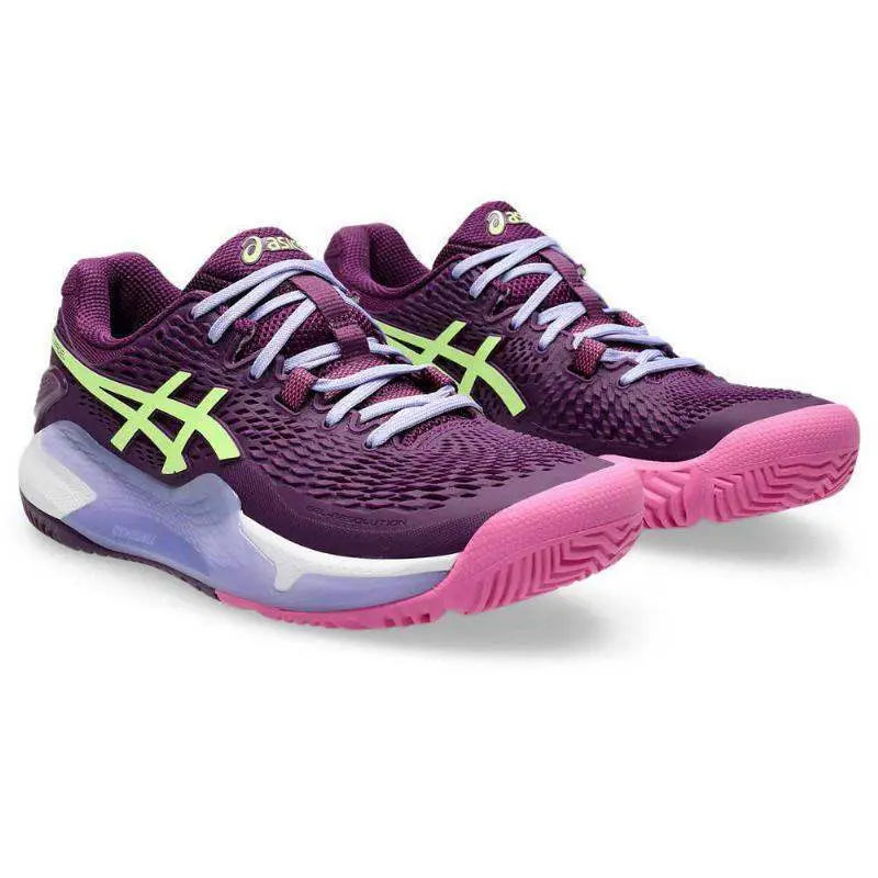 Zapatillas Asics Gel Resolution 9 Padel Malva Intenso Lima Mujer Pádel Elite