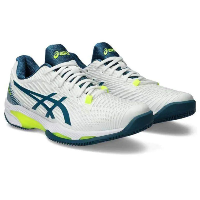 Zapatillas Asics Solution Speed FF 2 Clay Blanco Gris Azul Pádel Elite