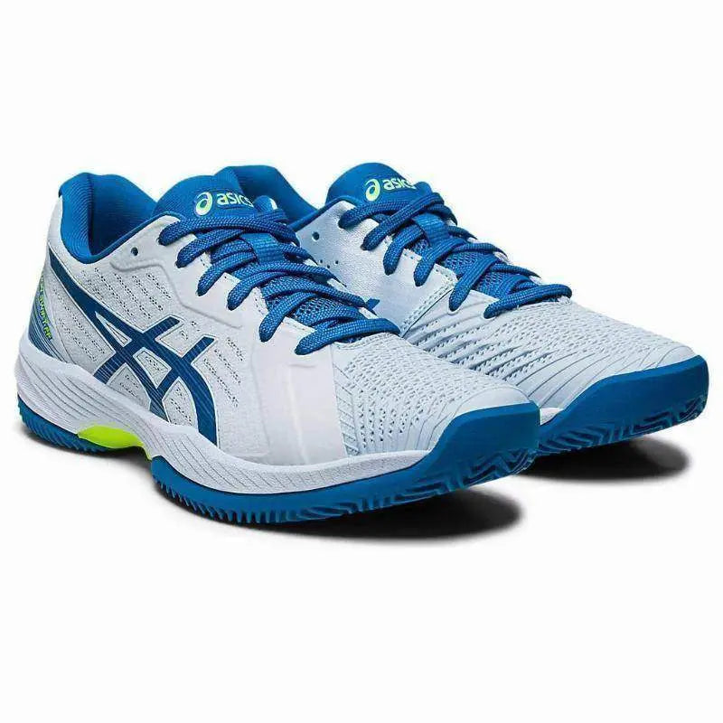 Zapatillas Asics Solution Swift FF Clay Blanco Azul Cielo Mujer Pádel Elite