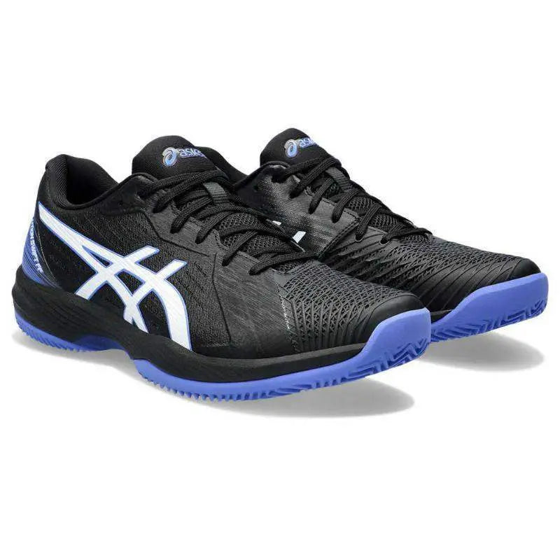 Zapatillas Asics Solution Swift FF Clay Negro Azul Zafiro Pádel Elite