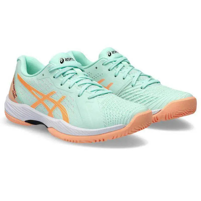 Zapatillas Asics Solution Swift FF Padel Menta Naranja Mujer Pádel Elite