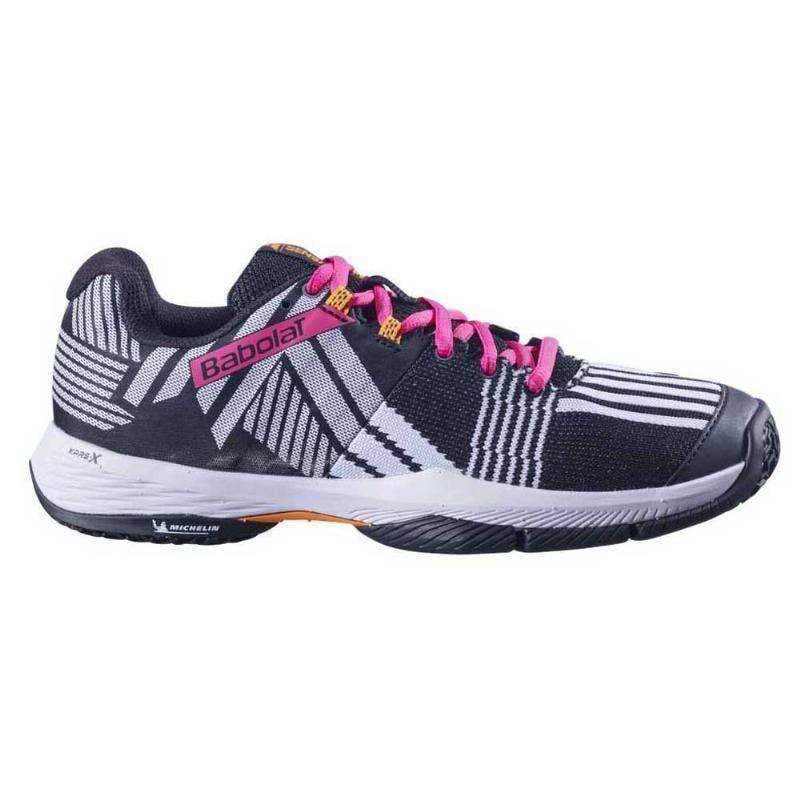 Zapatillas Babolat Sensa Blanco Negro Fucsia Mujer | Babolat Pádel Elite