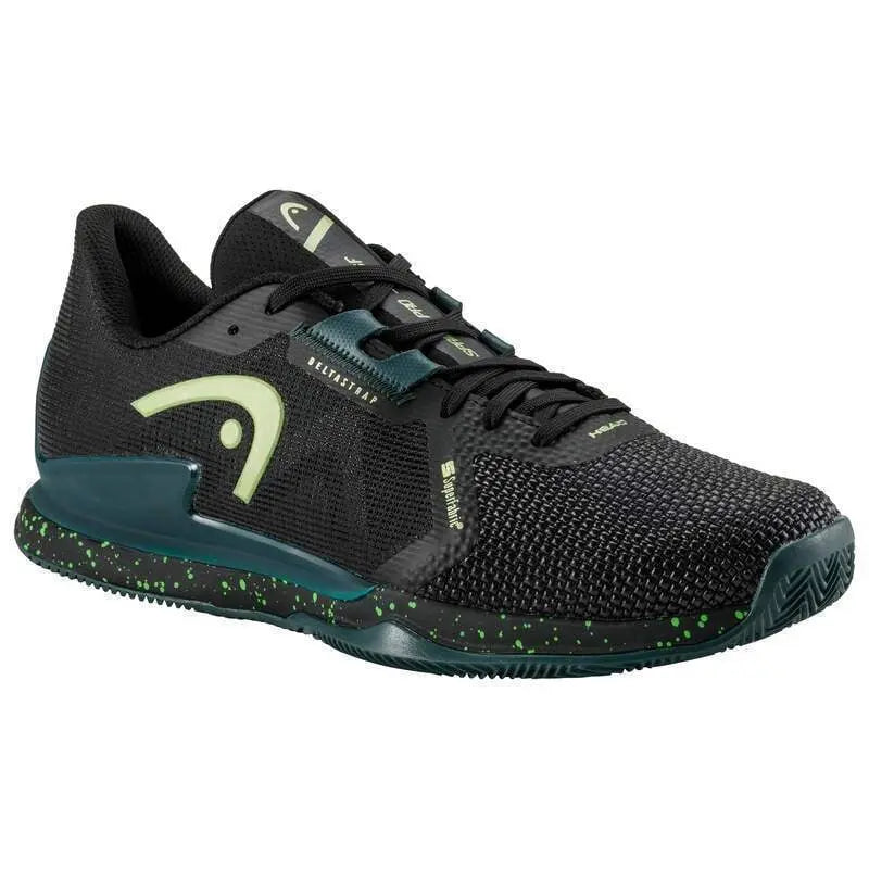 Zapatillas Head Sprint Pro 3.5 SF Clay Negro Verde Bosque Pádel Elite