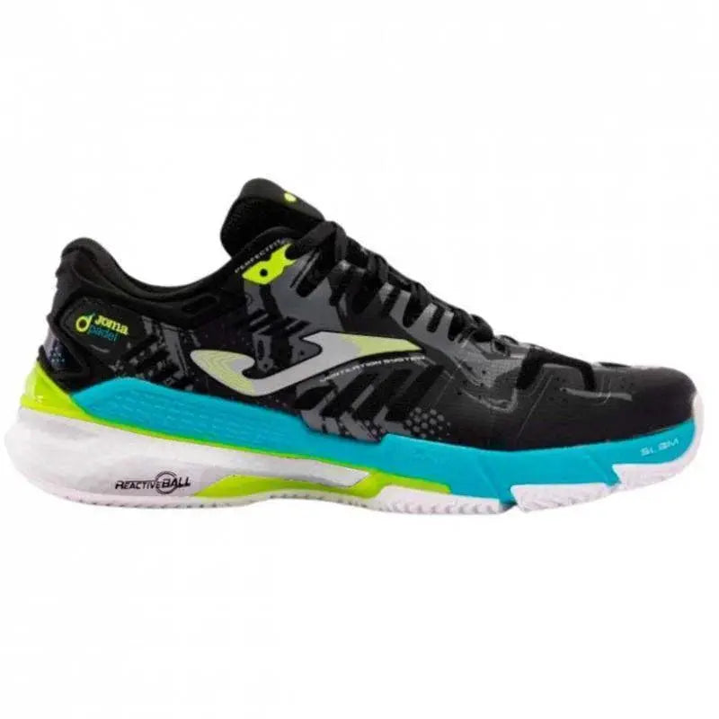 Zapatillas Joma Slam 2401 Negro Azul Amarillo Pádel Elite