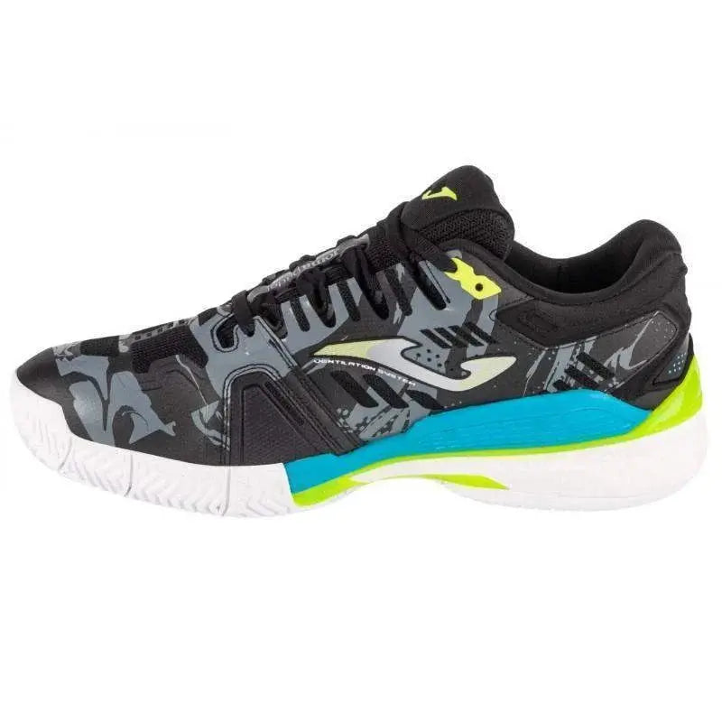 Zapatillas Joma Slam 2401 Negro Azul Amarillo Pádel Elite