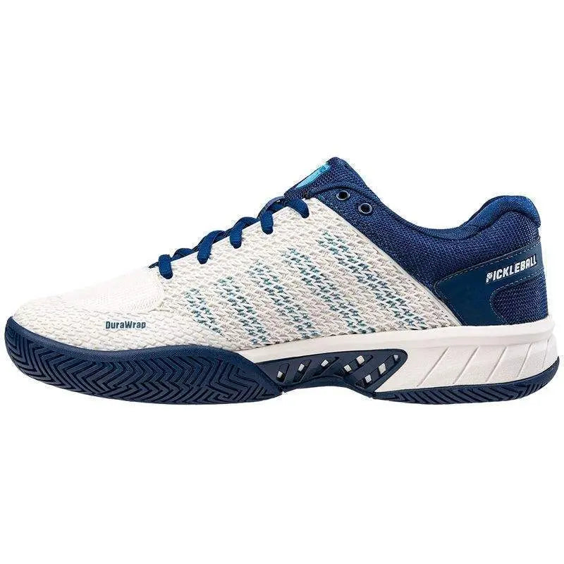 Zapatillas Kswiss Express Light Pickleball Blanco Azul Oscuro Cian Pádel Elite