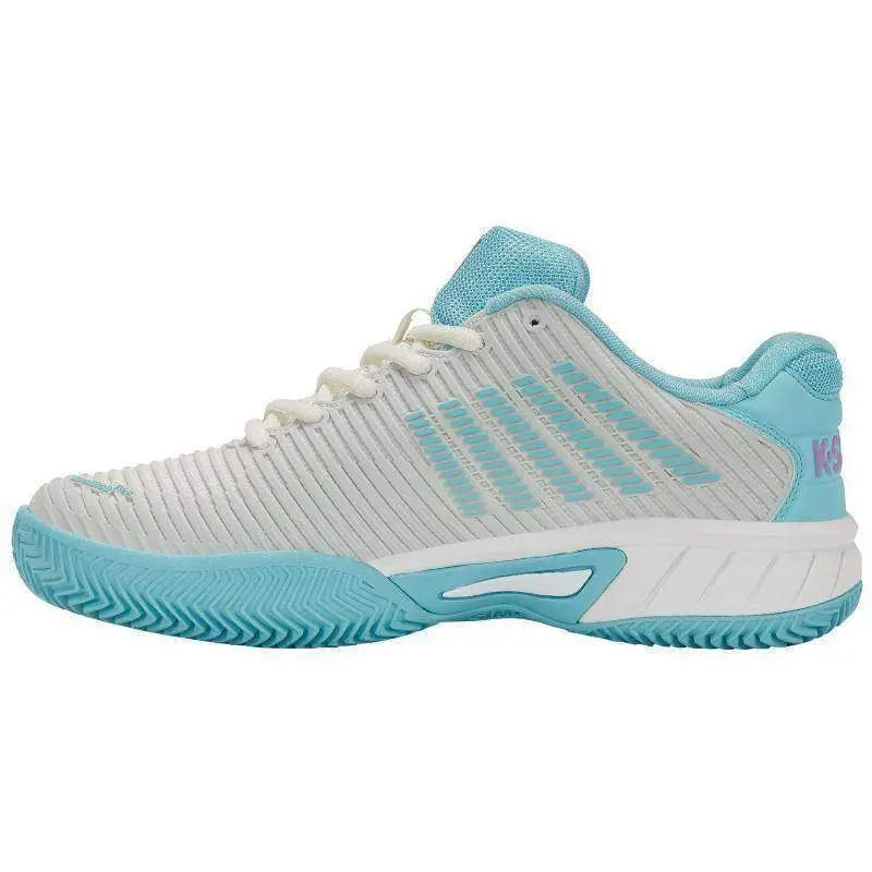 Zapatillas Kswiss Hypercourt Express 2 HB Blanco Azul Turquesa Junior Pádel Elite