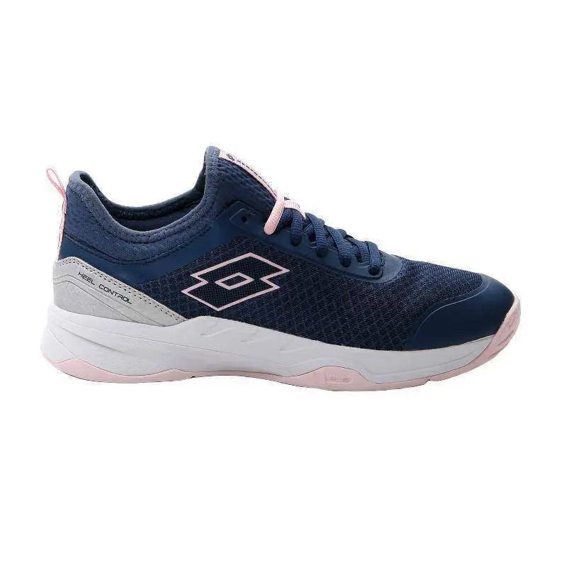 Zapatillas Lotto Mirage 500 II Azul Denim Rosa Gris Metal Mujer Pádel Elite