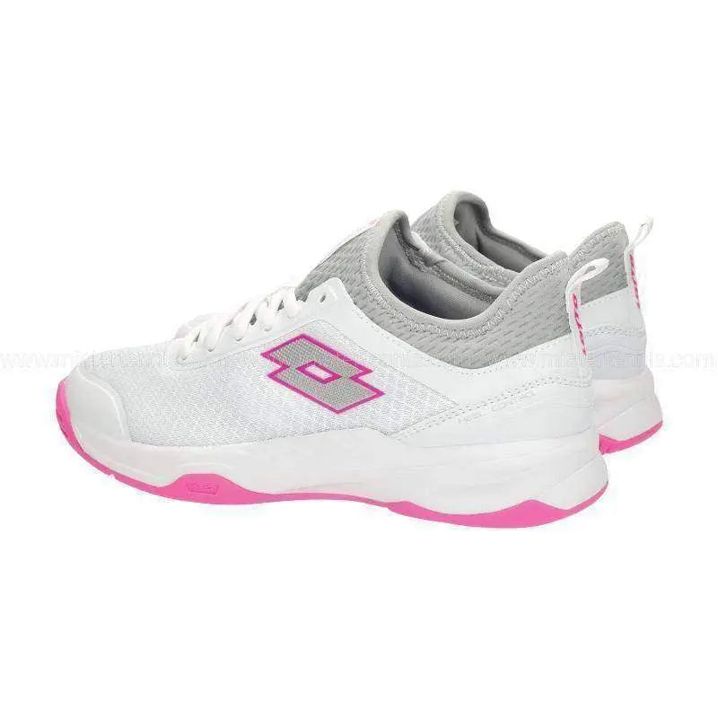 Zapatillas Lotto Mirage 500 II Blanco Metal Fucsia Mujer Pádel Elite