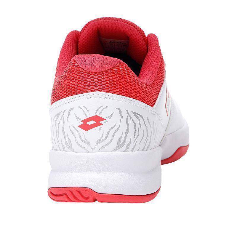 Zapatillas Lotto Space 600 II Blanco Rojo Fluor Mujer