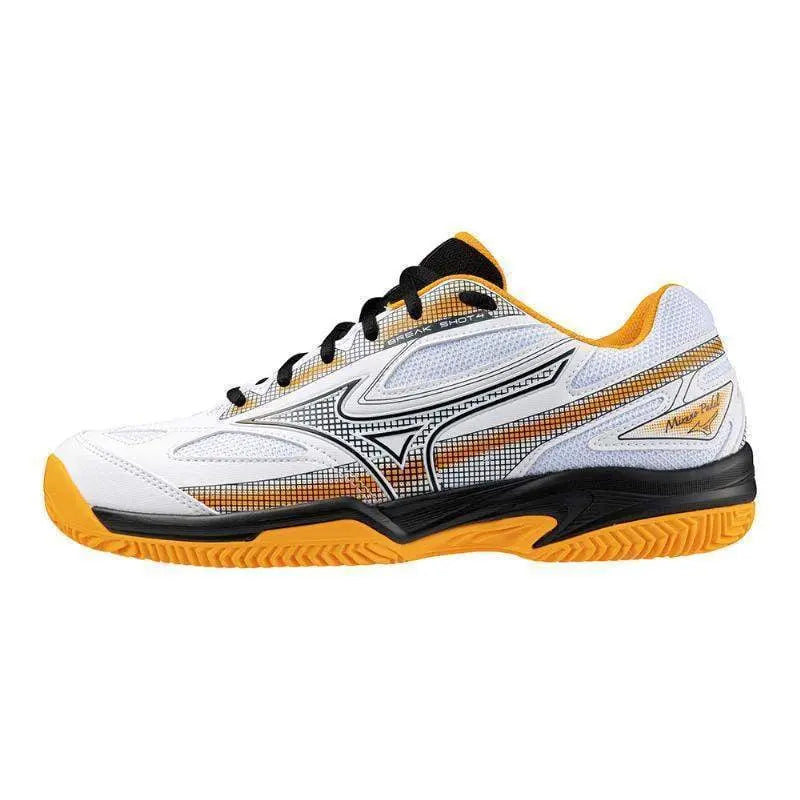 Zapatillas Mizuno Break Shot 4 Padel Blanco Azul Naranja Pádel Elite