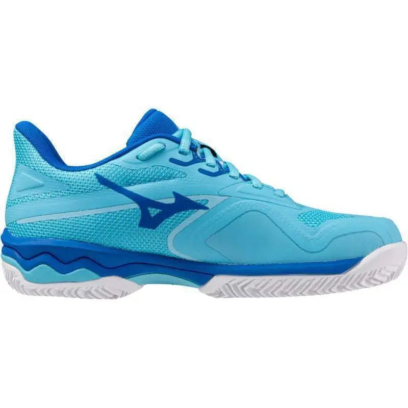 Zapatillas Mizuno Wave Exceed Light 2 Clay Azul Blanco Mujer Pádel Elite