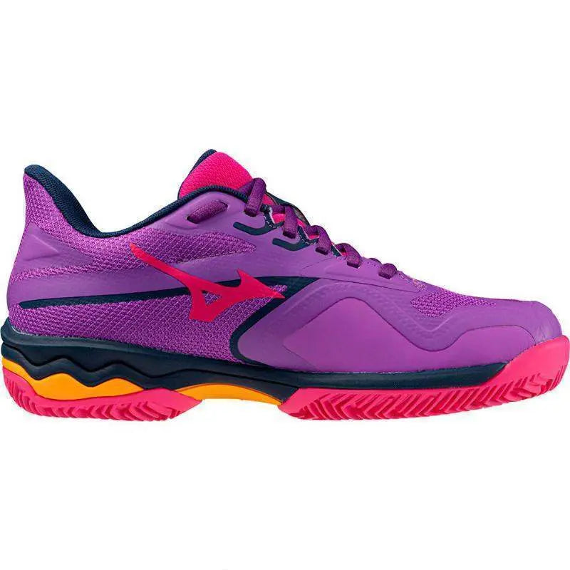 Zapatillas Mizuno Wave Exceed Light 2 Padel Morado Blanco Fucsia Mujer Pádel Elite