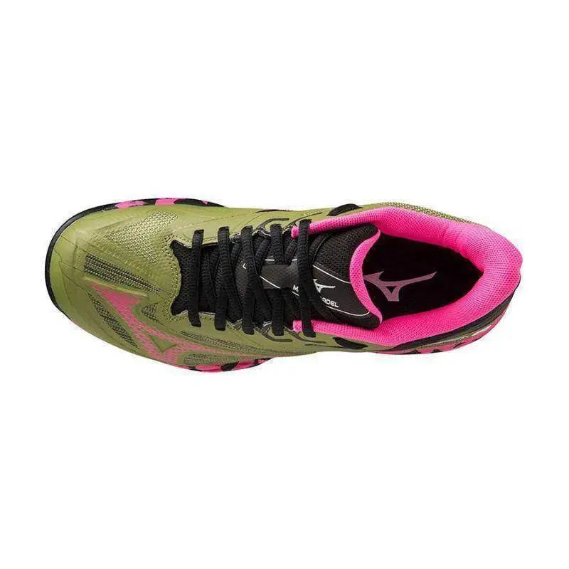 Zapatillas Mizuno Wave Exceed Light 2 Verde Fucsia Mujer Pádel Elite