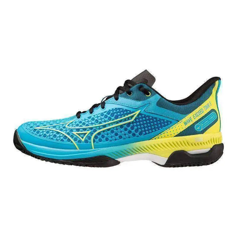 Zapatillas Mizuno Wave Exceed Tour 5 CC Azul Amarillo Pádel Elite