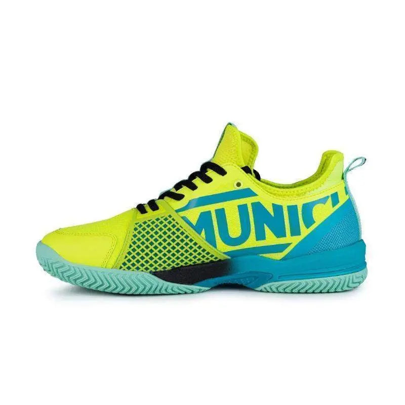 Zapatillas Munich Oxygen 45 Amarillo Fluor Azul Pádel Elite