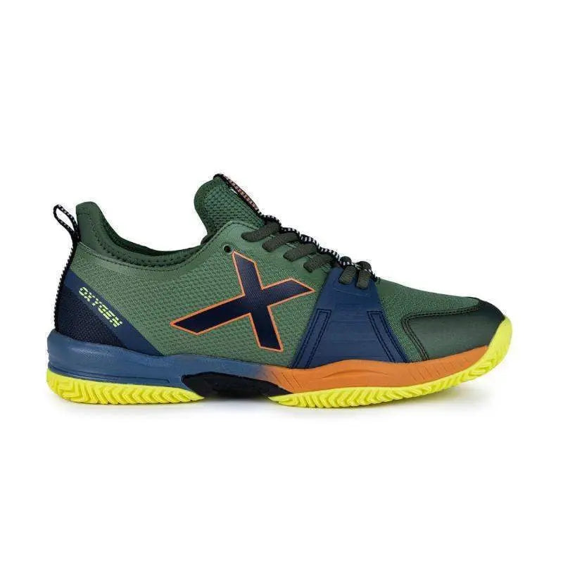 Zapatillas Munich Oxygen 46 Verde Azul Amarillo Pádel Elite