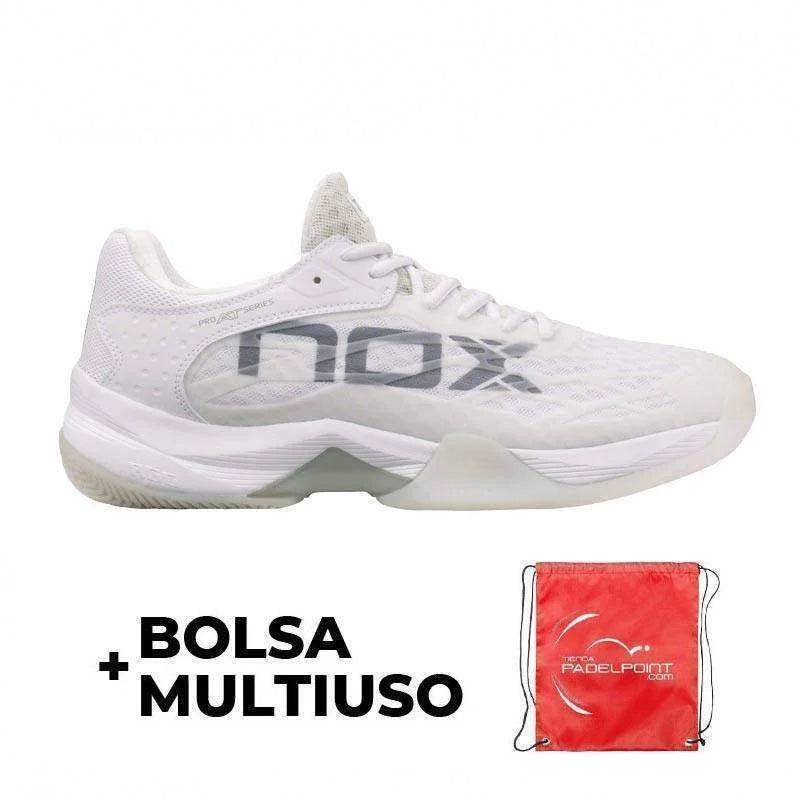 Zapatillas Nox At10 Lux Blanco Gris | Nox Pádel Élite