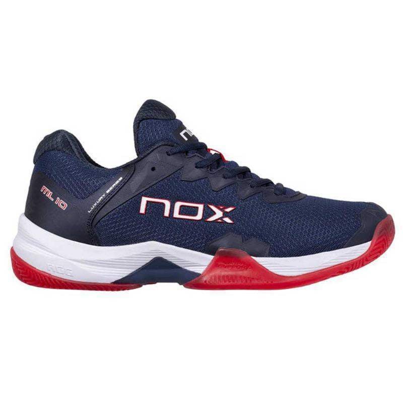 Zapatillas Nox ML10 Hexa Azul Marino Rojo Pádel Elite