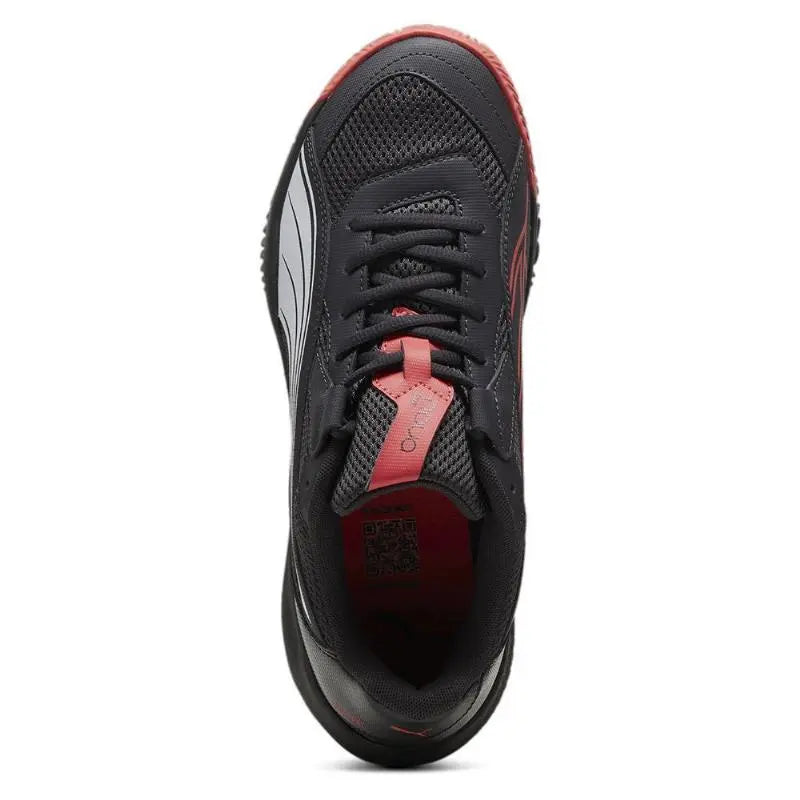 Zapatillas Puma Nova Court Gris Oscuro Negro Rojo Pádel Elite