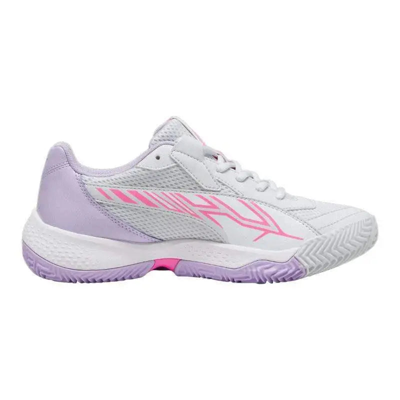 Zapatillas Puma Nova Court Plata Blanco Violeta Mujer Pádel Elite