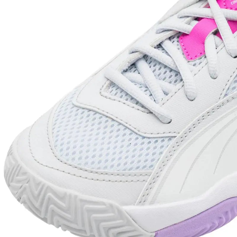 Zapatillas Puma Nova Court Plata Blanco Violeta Mujer Pádel Elite