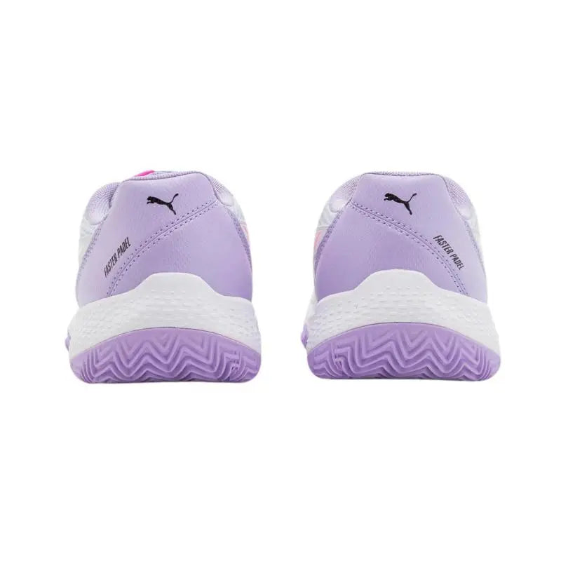 Zapatillas Puma Nova Court Plata Blanco Violeta Mujer Pádel Elite