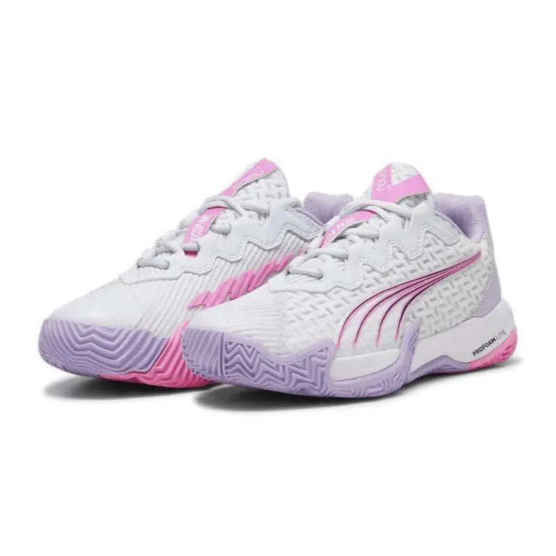 Zapatillas Puma Nova Elite Plata Blanco Violeta Mujer Pádel Elite