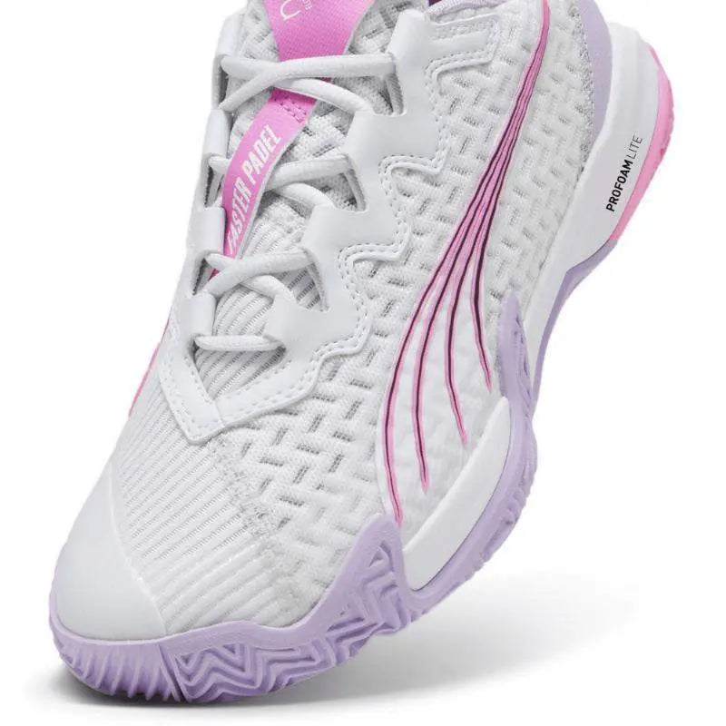 Zapatillas Puma Nova Elite Plata Blanco Violeta Mujer Pádel Elite