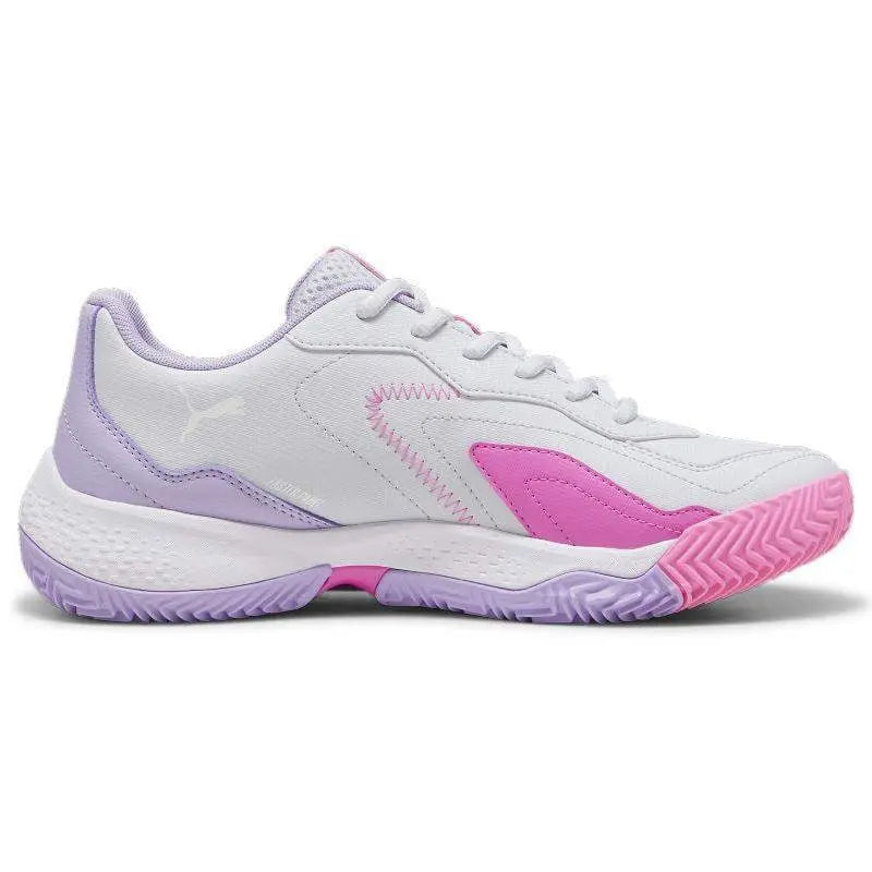 Zapatillas Puma Nova Smash Gris Blanco Violeta Mujer Pádel Elite