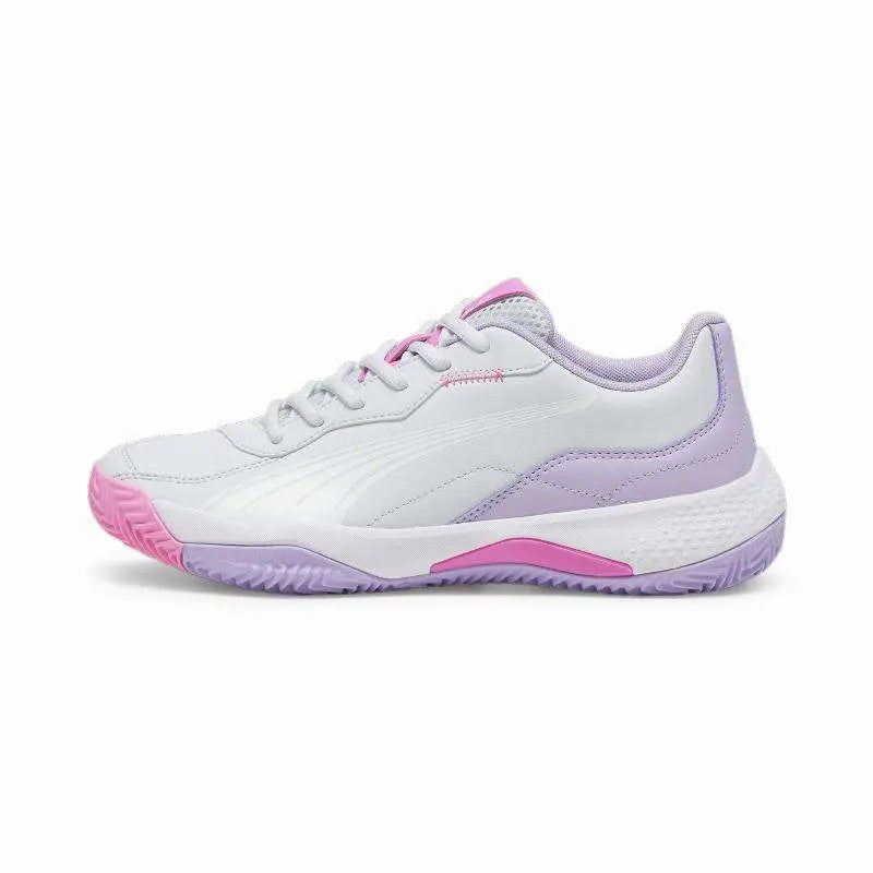 Zapatillas Puma Nova Smash Gris Blanco Violeta Mujer Pádel Elite