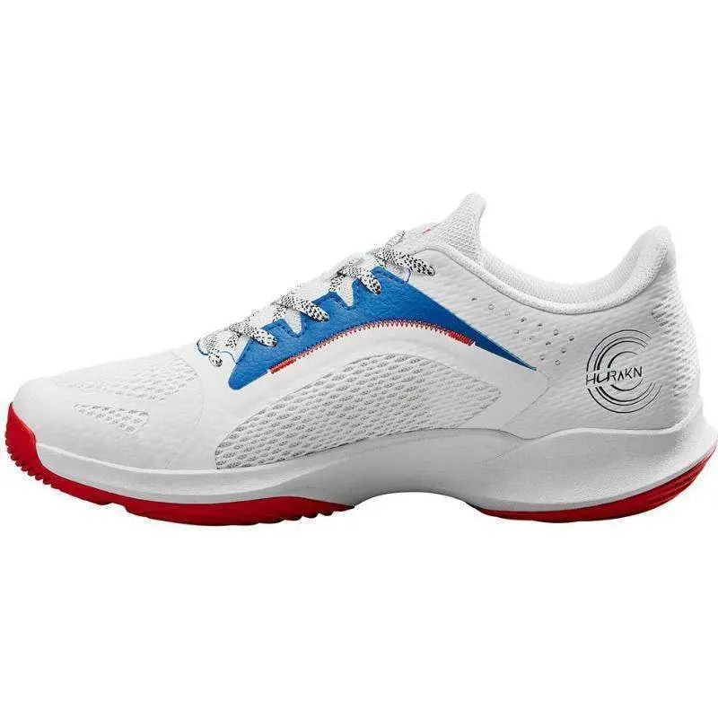 Zapatillas Wilson Hurakn 2.0 Blanco Azul Rojo Pádel Elite