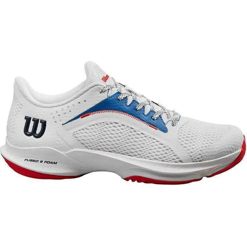 Zapatillas Wilson Hurakn 2.0 Blanco Azul Rojo Mujer Pádel Elite