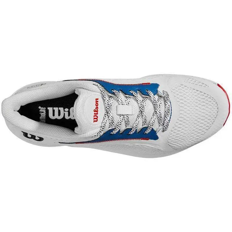 Zapatillas Wilson Hurakn 2.0 Blanco Azul Rojo Mujer Pádel Elite