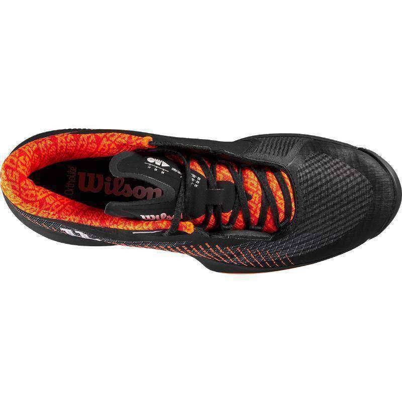 Zapatillas Wilson Kaos Swift 1.5 Clay Negro Naranja Pádel Elite