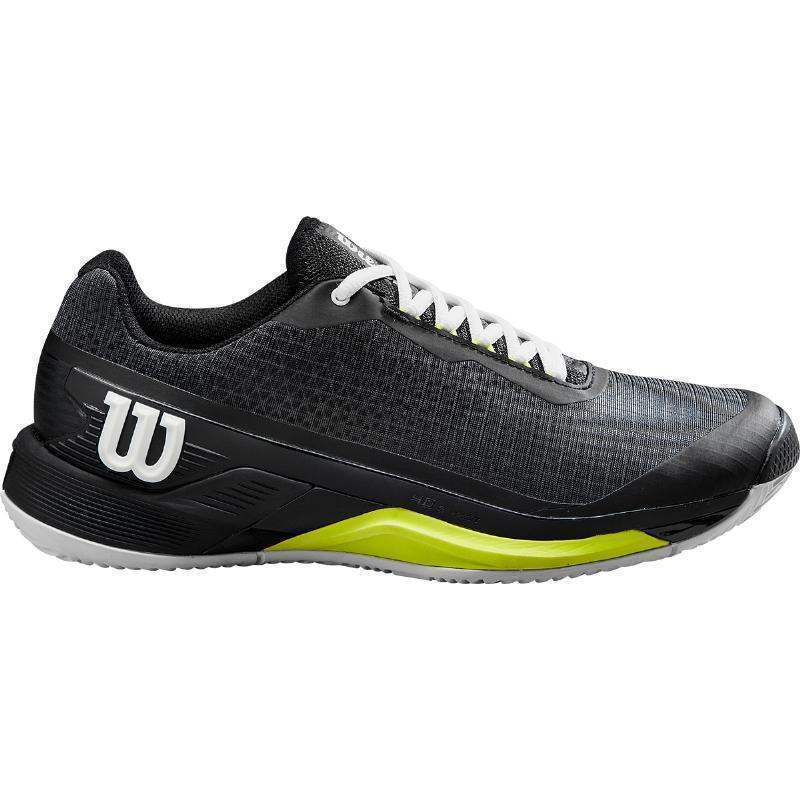 Zapatillas Wilson Rush Pro 4.0 Clay Negro Blanco Amarillo Pádel Elite