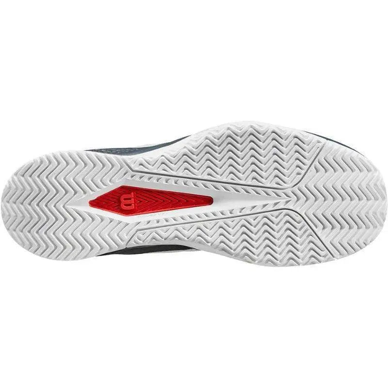 Zapatillas Wilson Rush Pro Lite Azul Perla Rojo Blanco Pádel Elite